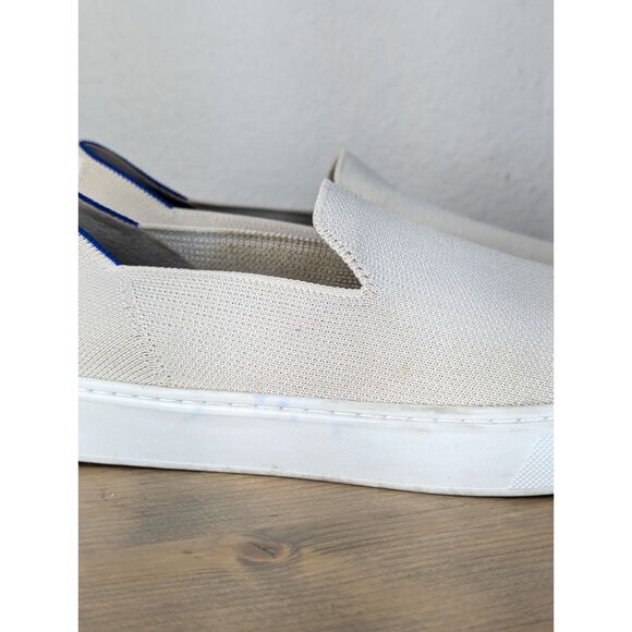 Rothys The Original Slip On Flat Sneakers Wms Size 10.5 Sand Fabric Casual - Picture 11 of 12